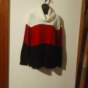 Cowl neck turtle neck sweater